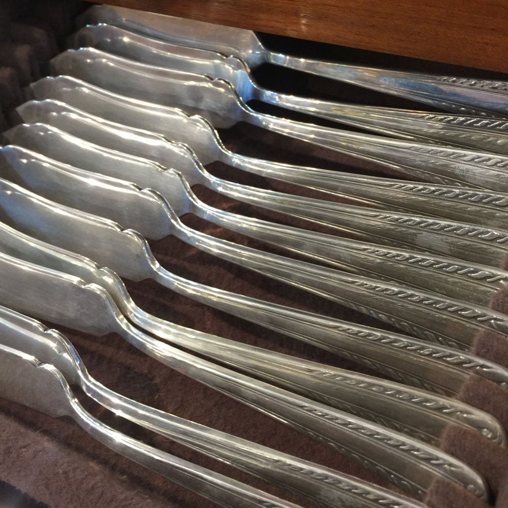 Juego de Cubiertos Plata Lappas 12 P 1930 - Imperio Antiguedades