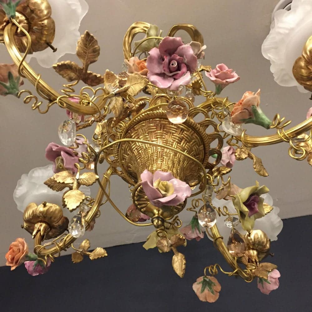 Araña Francesa Rococo 4 Luces - Imperio Antiguedades