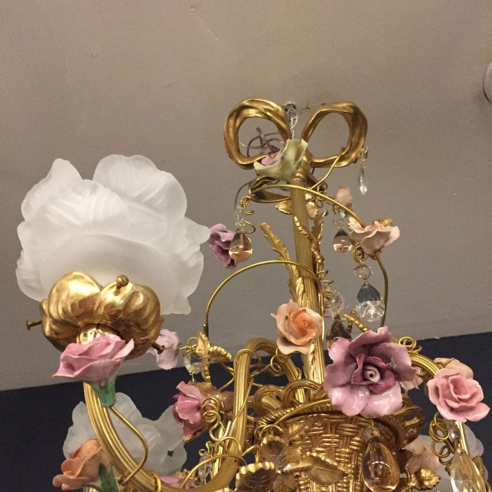 Araña Francesa Rococo 4 Luces - Imperio Antiguedades