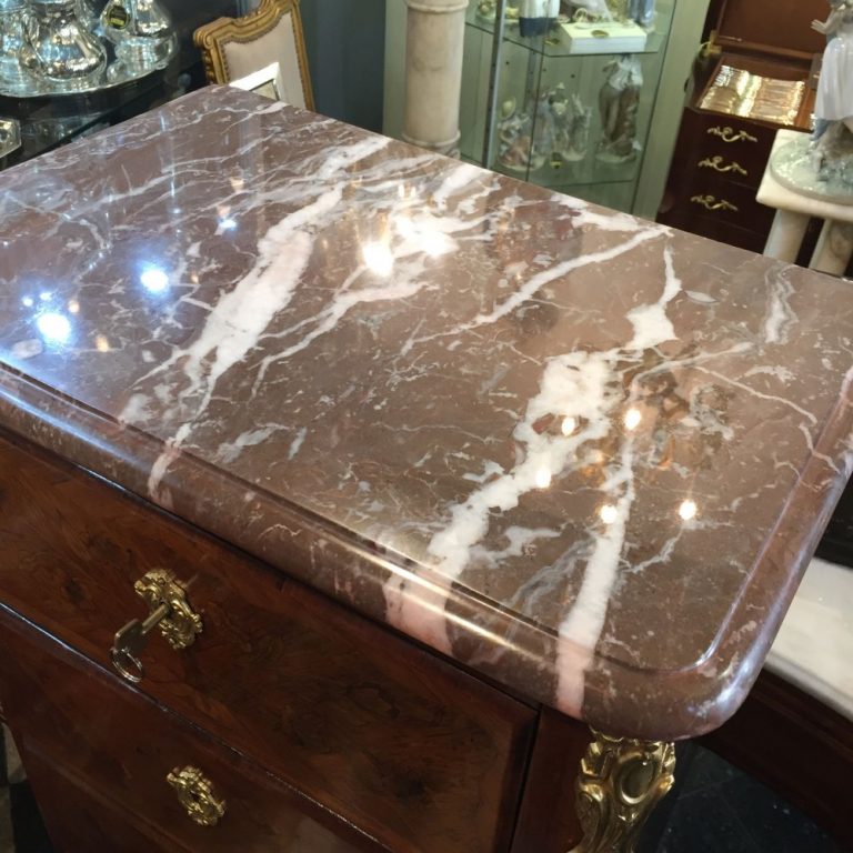 Gabinete Secretaire Luis XV con mármol - Imperio Antiguedades