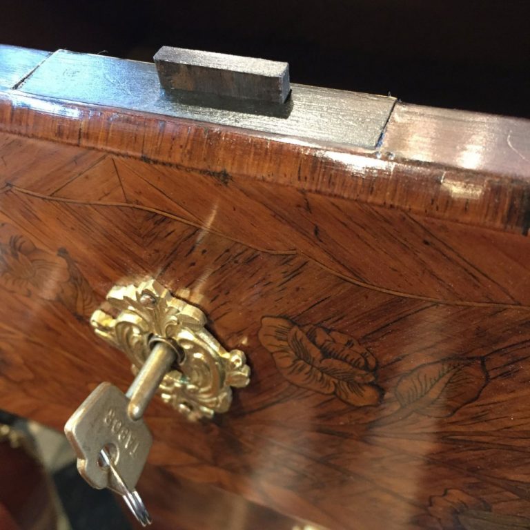 Gabinete Secretaire Luis XV con mármol - Imperio Antiguedades